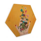 Hexagone - Bois Treechild - Colorful flowers in Frida's hands 