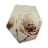 Houten Wanddecoratie droge bloesem beige natuur poëzie - Treechild 