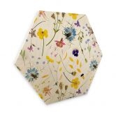 Hexagon - Holz UN Designs - Getrocknete Blüten 