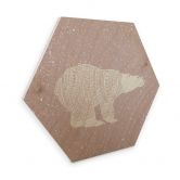 Hexagon - Holz Birke-Furnier Polarbär Weiß 