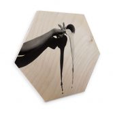 Hexagon - Holz Birke-Furnier - Das Milchglas 