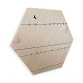 Hexagon - Holz Birke-Furnier - Stromleitung 