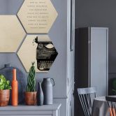 Hexagon - Holz Birke-Furnier - Was du heute kannst besorgen... (2er Set) 