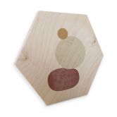 Hexagon - Holz Birke-Furnier Nouveauprints - Pebbles 2 