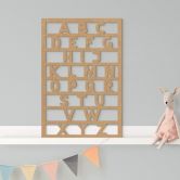 MDF Decoratie naturel Alfabet 