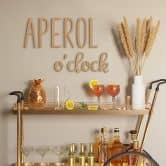 Décoration en bois MDF Aperol o'clock 