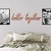 Décoration en bois placage acajou Better Together 