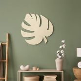 Décoration murale en bois peuplier - Feuille Monstera 03 