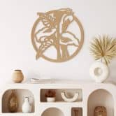 Wanddeko Calla Blume - MDF Natur 