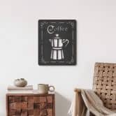 Deko-Schild Coffee - Espresso Kaffeekanne - MDF 