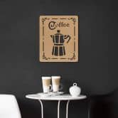 MDF Decoratie Koffie bord - Espresso koffiepot 
