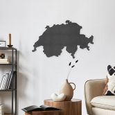 Houten Wanddecoratie kaart Zwitserland 