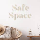 lettre 3D Dormeur - Décoration en bois pour chambre à coucher - Peuplier 