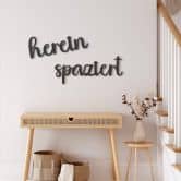 MDF - Holzdeko - 3D-Schriftzug Hereinspaziert 