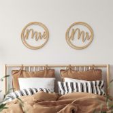 Décoration en bois MDF Mr and Mrs 