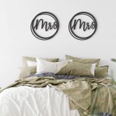 Décoration en bois MDF Mrs and Mrs 