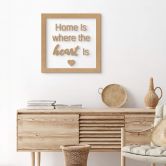 Décoration en bois MDF Home is where the heart is 