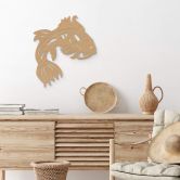 Holzdeko Japanischer Koi - MDF Natur 