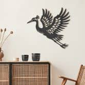 Wanddeko Kranich - eleganter Vogel - MDF Deko  