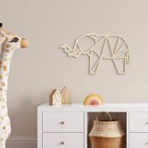 Holzkunst Pappel - Origami Elefant 