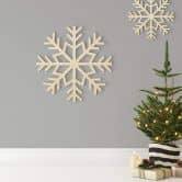 Weihnachtsdeko Schneeflocke - Pappelholz 