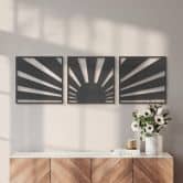 MDF Wanddeko - Sonnenuntergang Boho (3-teilig) 