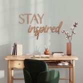 Décoration en bois placage acajou Stay Inspired 