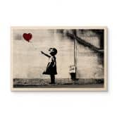 Holzbild Banksy - Girl with balloon 