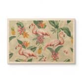 Holzbild Flamingo und tropische Blätter - Bloomery Decor 