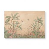 Holzbild Tropische Idylle mit Kolibri Apricot - Bloomery Decor 