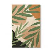 Holzbild Abstrakte Zweige im tropischen Look | Botanische Illustration - Costa 