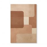 Holzbild Boho Abstraktion in Beige-braun - Costa 