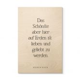 Holzbild Das Schönste auf Erden 