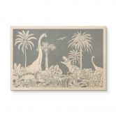 Holzbild Im Land der Dinosaurier - Blau - Kikki Belle 