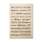 Holzbild Herbstliche Worte - Typografie 