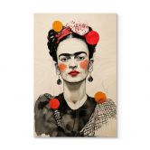 Tableau sur bois Frida Kahlo Portrait Pop-Art - Jaszke 