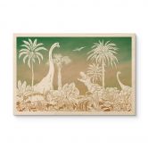 Holzbild Abenteuerreise zu den Dinosauriern - Ombre - Kikki Belle 