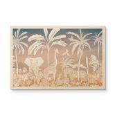 Holzbild Dschungelparadies mit Wildtieren - Ombre - Kikki Belle 