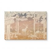 Holzbild Friedlicher Wald mit Hirschen und Füchsen - Ombre - Kikki Belle 