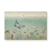 Tableau sur bois Kikki Belle - Vie sous-marine 