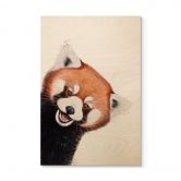 Tableau en bois Panda rouge - Korenkova 