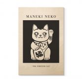 Holzbild Maneki Neko - Die Glückskatze - KsanaKalpa 