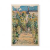 Holzbild Monet - Der Garten Monets in Vétheuil 