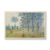 Holzbild Monet - Felder im Frühling 