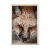 Houten Wanddecoratie dierenportret rode vos - Nagi 