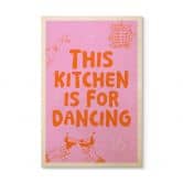 Wood Print This kitchen is for dancing - Ohkimiko 