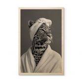 Holzbild Royale Spa-Auszeit mit Leopard - Rahner 