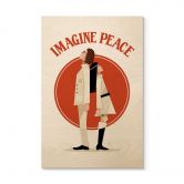 Holzbild Imagine Peace - Zwei für Frieden und Hoffnung - Retrodrome 