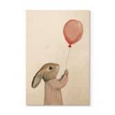 Billede af træ sød kanin med ballon - Treechild 
