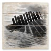 Holzbild Strandlandschaft - 40x41,5 cm 
